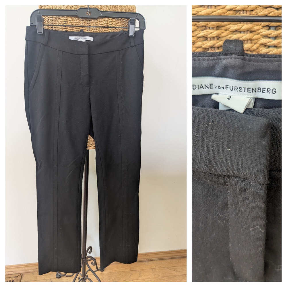 Diane Von Furstenberg Black Classic Trousers